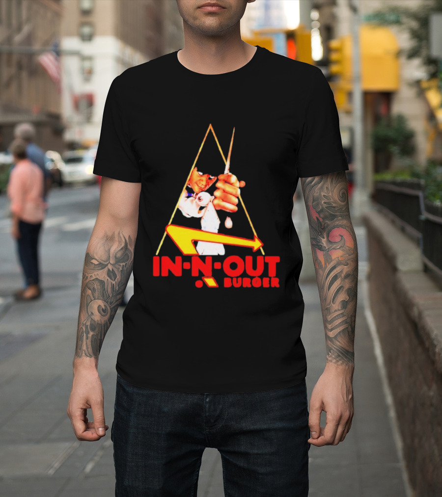 A Work Orange In N Out Burger Logo Mashup T-Shirt