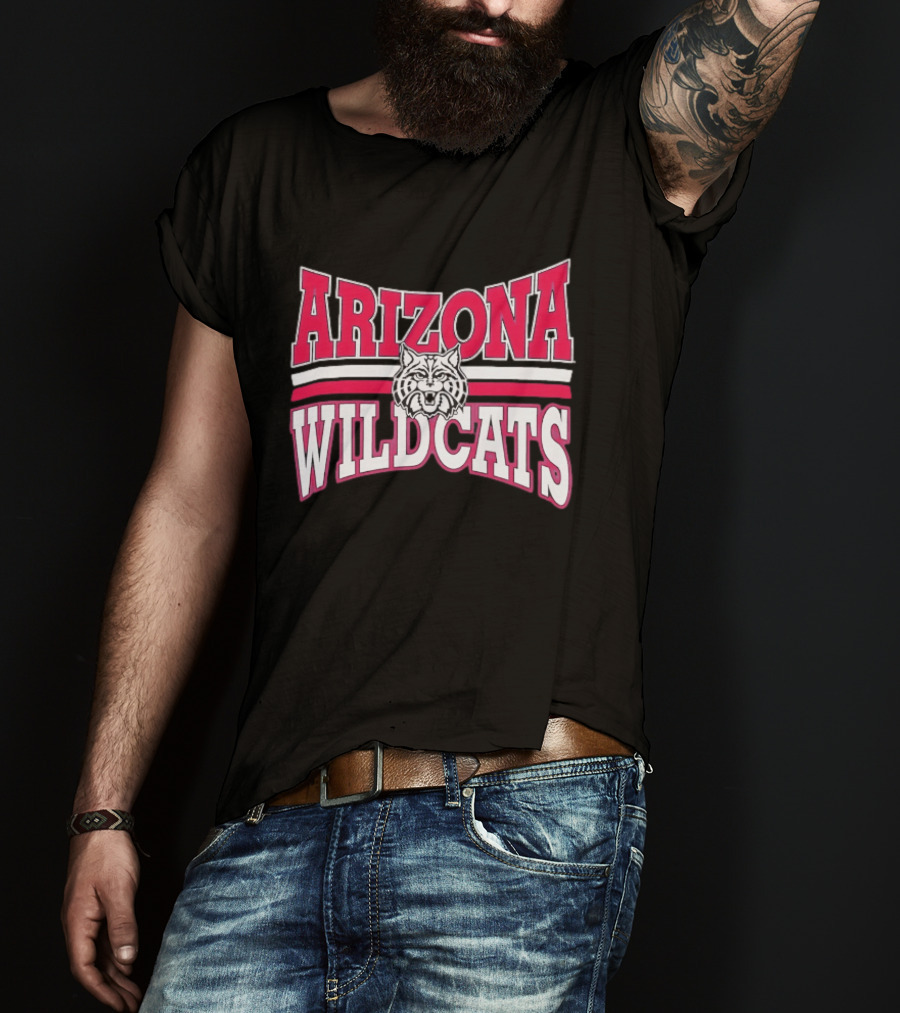 Arizona Wildcats NCAA Head Red White Stripes T-Shirt