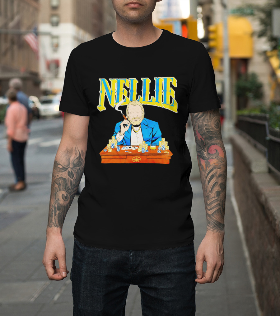 Nellie Warriorsworld Don Nelson Poker Scene Cigar Golden State Coach T-Shirt
