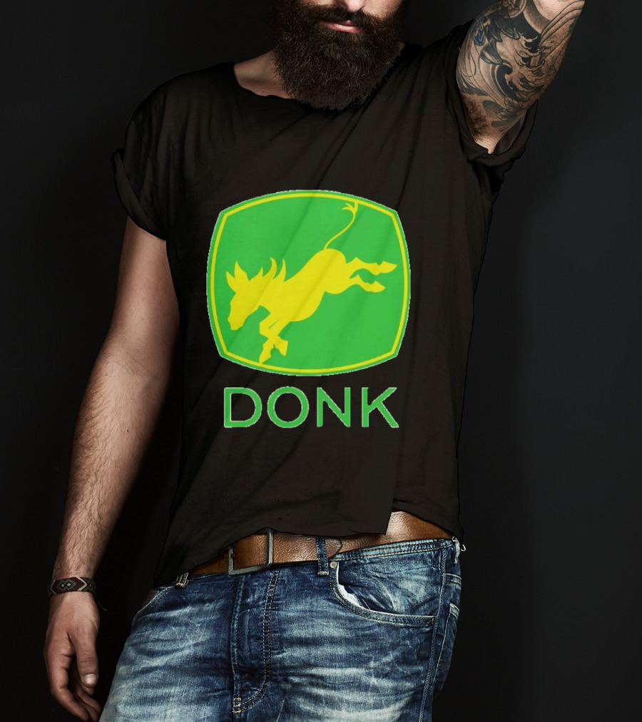 Donk Green And Yellow Farming Donkey T-Shirt