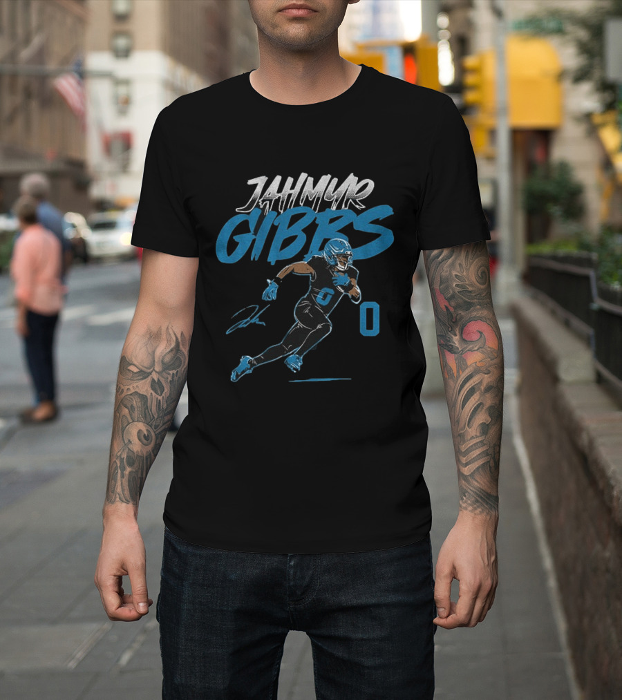 Jahmyr Gibbs Detroit Lions NFLPA Football Player Zero Jersey Number 0 T-Shirt