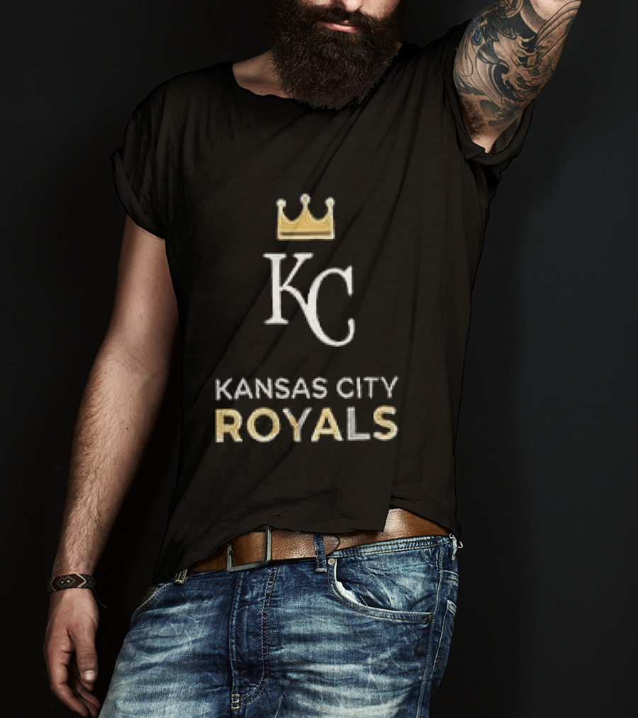 Kansas City Royals Skull Bat Crossed Baseball KC Crown T-Shirt