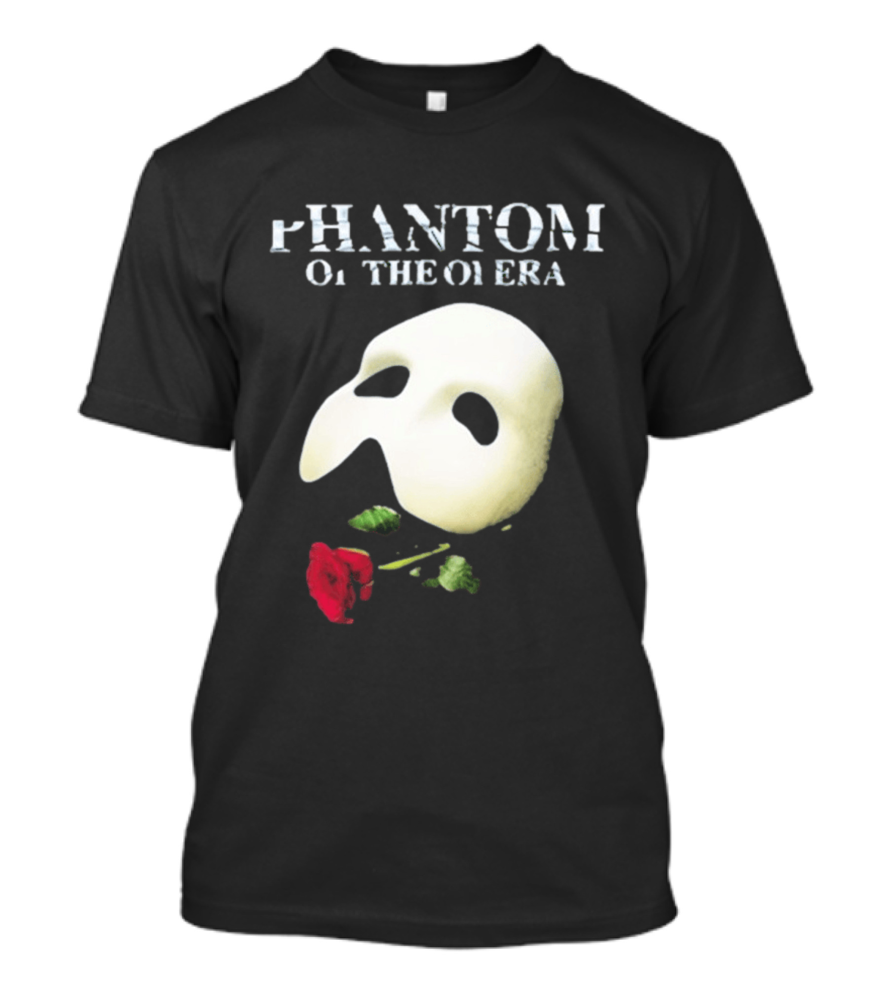 Phantom Of The Opera Mask Red Rose T-Shirt