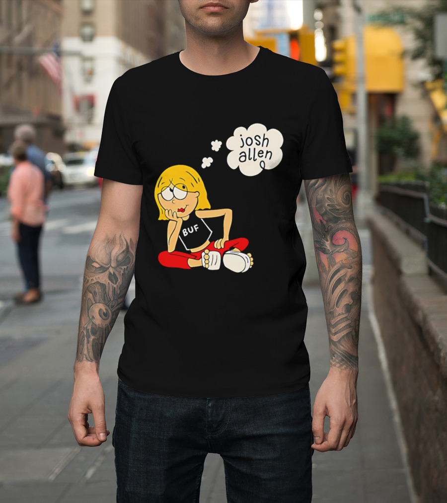 Lizzie McGuire BUF Josh Allen Dreaming Cartoon T-Shirt