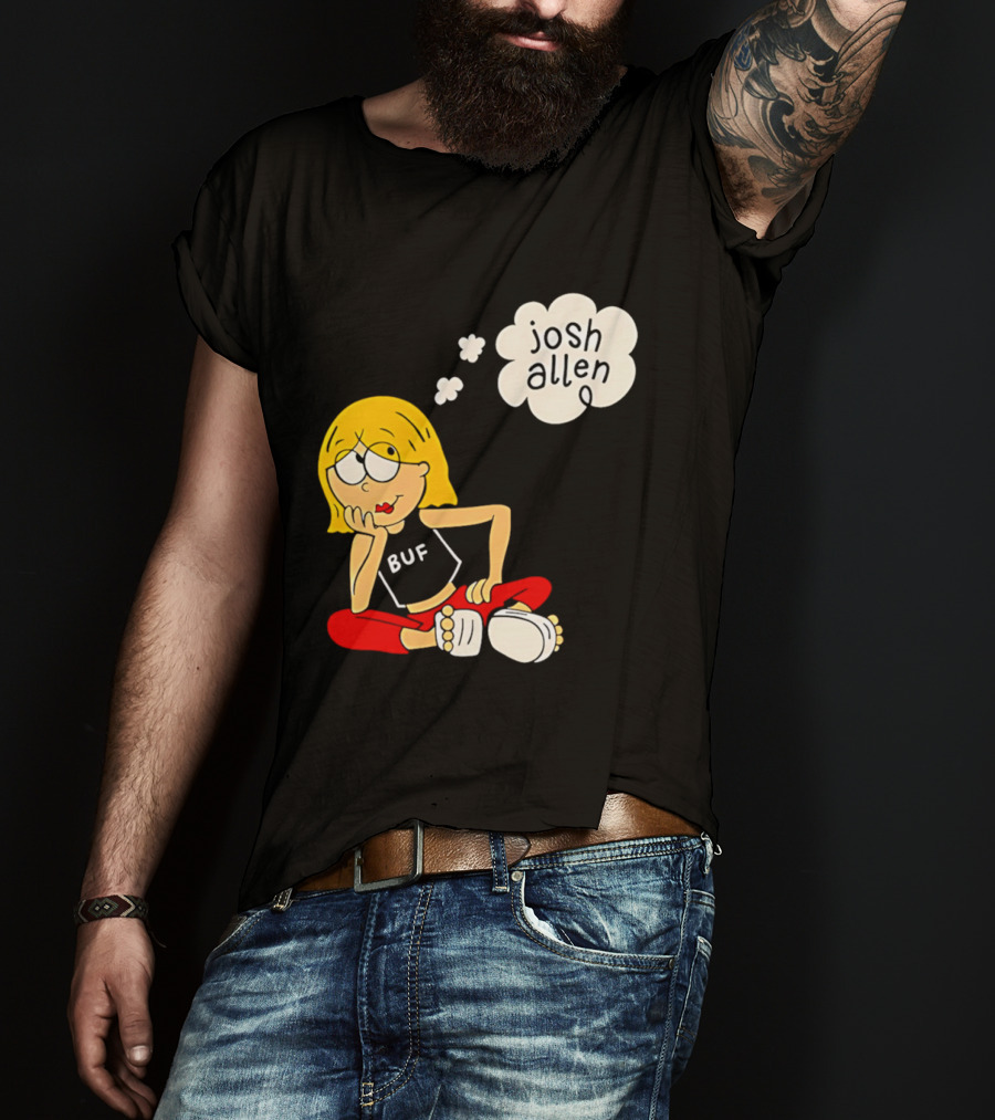 Lizzie McGuire BUF Josh Allen Dreaming Cartoon T-Shirt