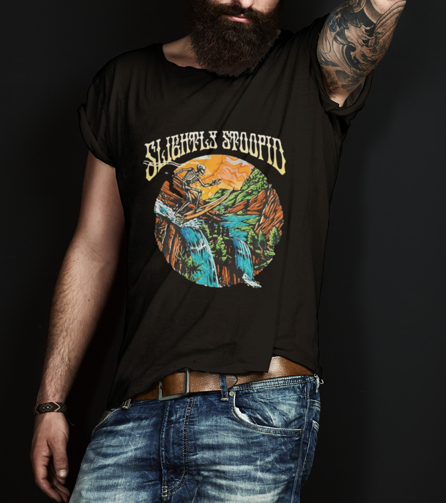 Slightly Stoopid Skeleton Surfing Red Rocks August 8 2026 T-Shirt