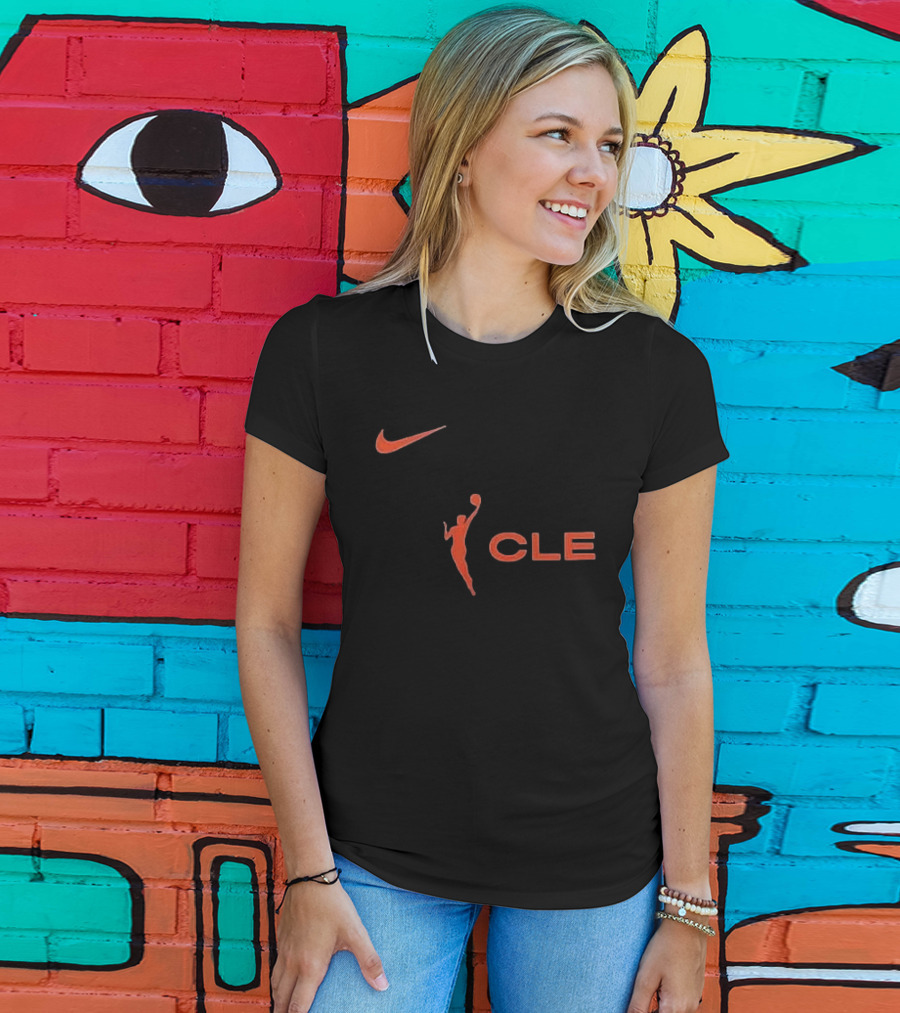 Nike WNBA Cleveland Basketball Icon CLE Orange T-Shirt