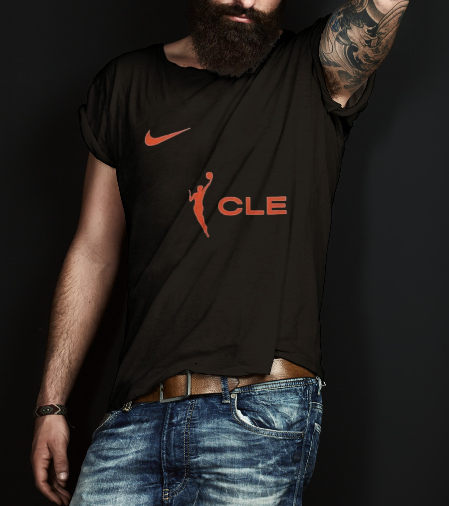 Nike WNBA Cleveland Basketball Icon CLE Orange T-Shirt