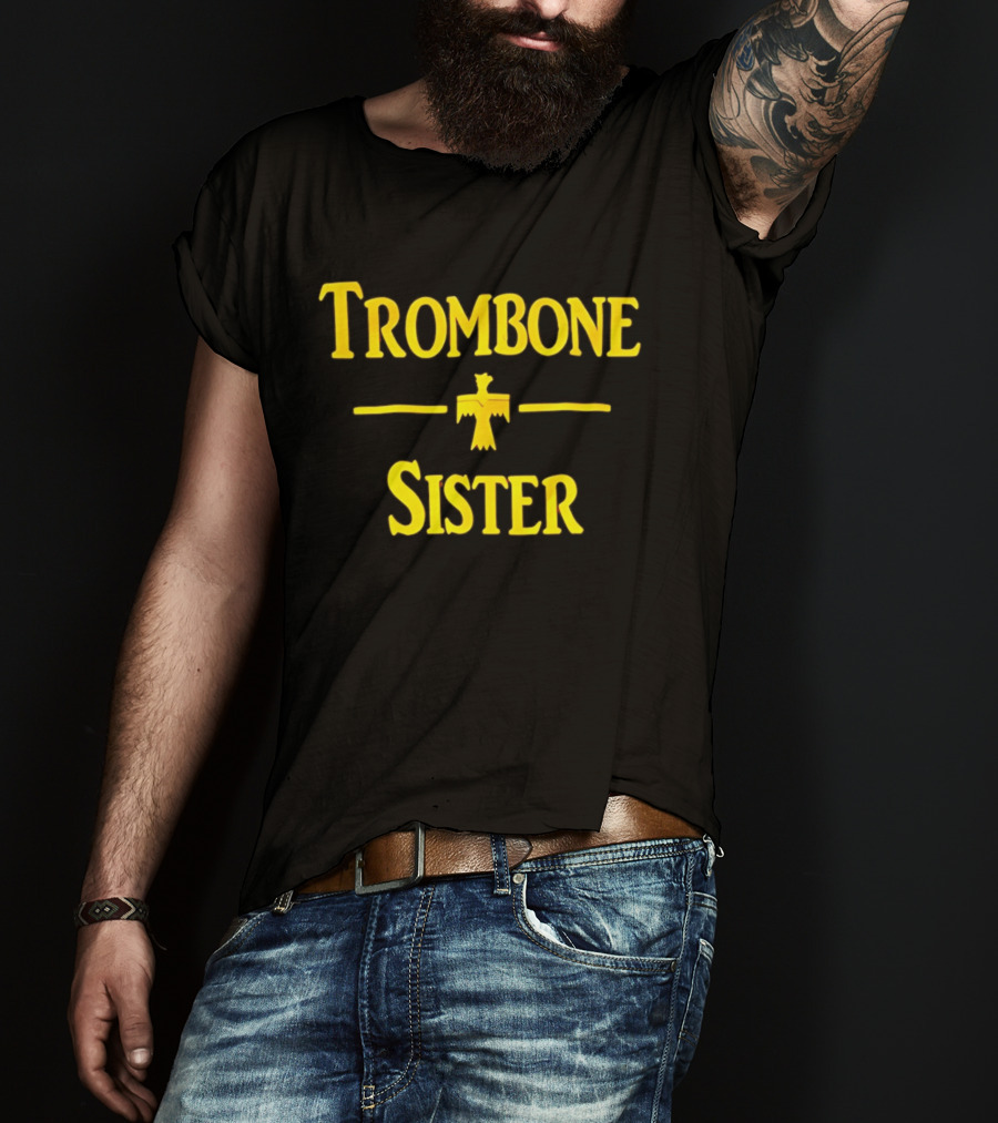 Trombone Sister Yellow Thunderbird Between Lines T-Shirt