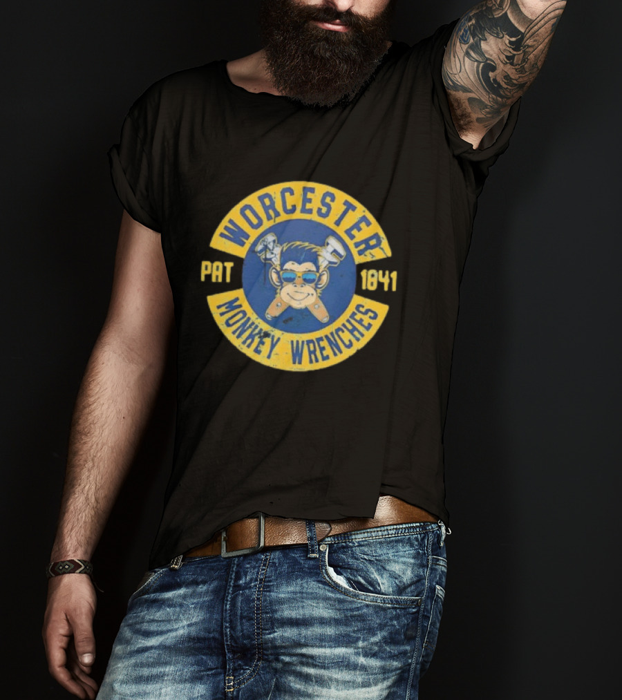 Worcester Pat 1841 Monkey Wrenches Monkey T-Shirt