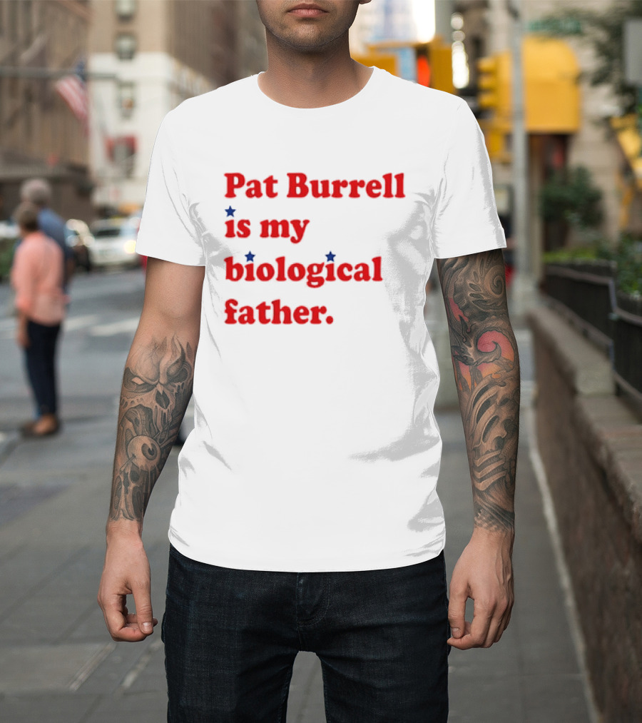 Pat Burrell Is My Biological Father Red Blue Star Dots T-Shirt