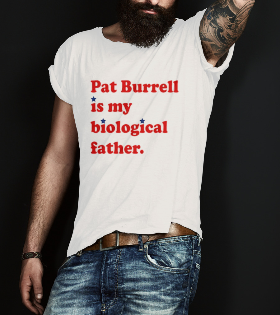 Pat Burrell Is My Biological Father Red Blue Star Dots T-Shirt