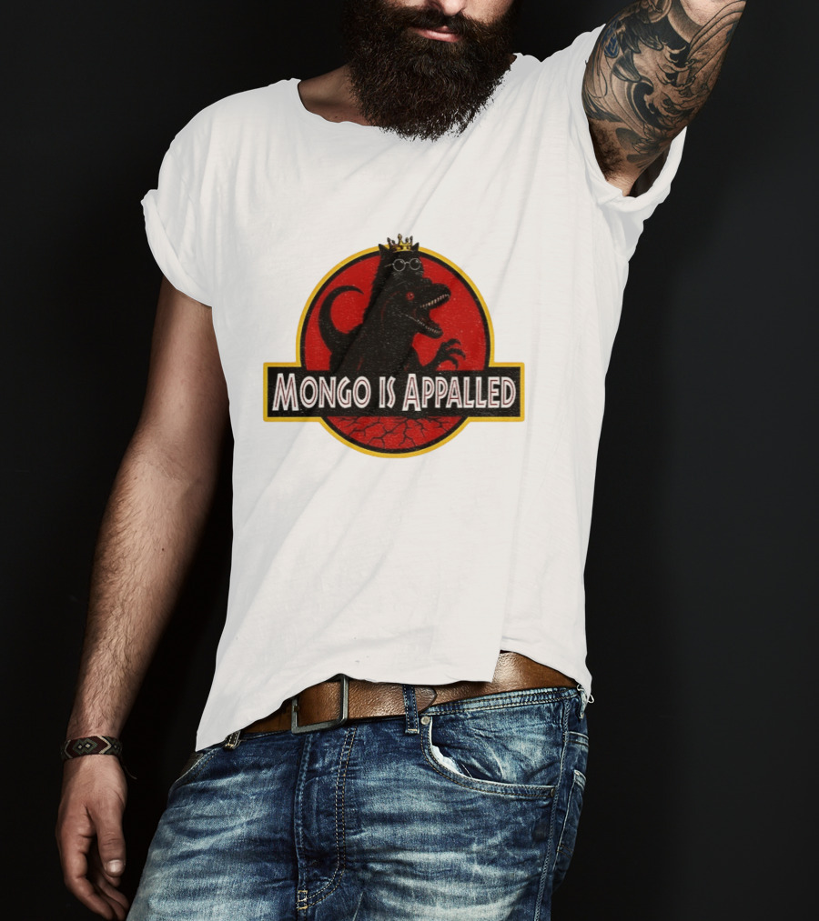 Mongo Is Appalled Dinosaur Crown Sunglasses Red Circle T-Shirt