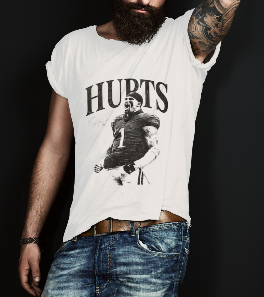 Jalen Hurts Philadelphia Eagles Number One Signature Football Player T-Shirt