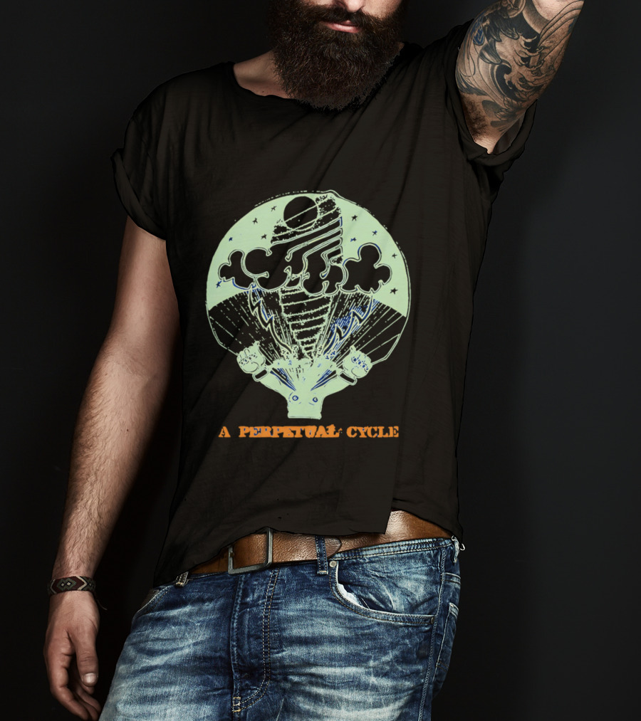 A Perpetual Cycle Tornado 4545 Hands Clouds Stars T-Shirt