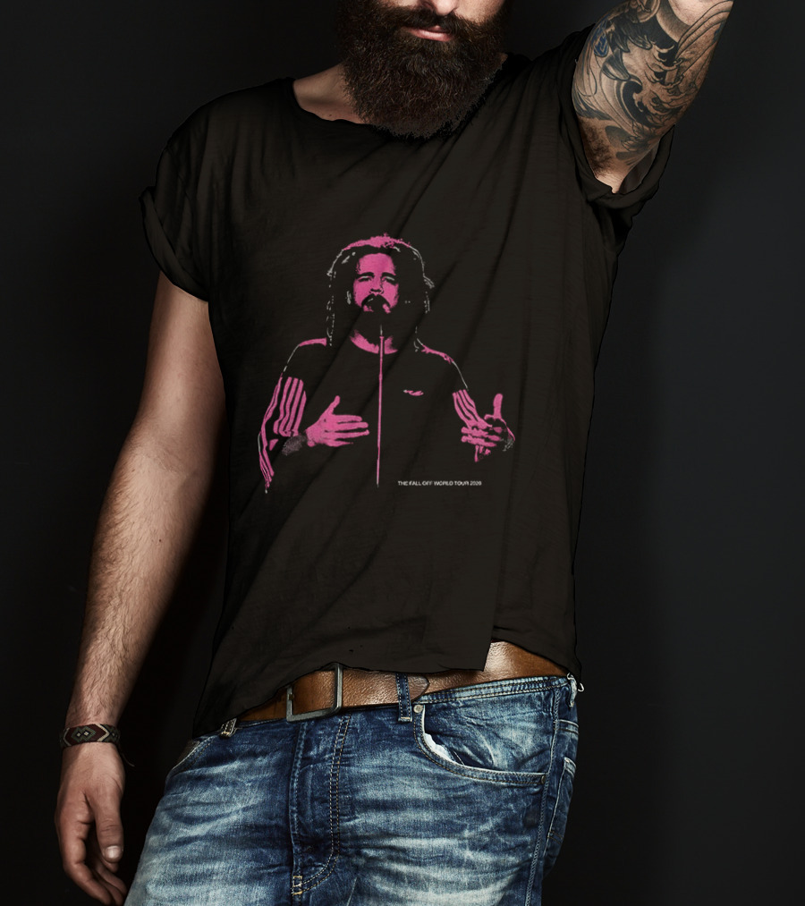 J. Cole The Fall Off World Tour 2026 Pink T-Shirt
