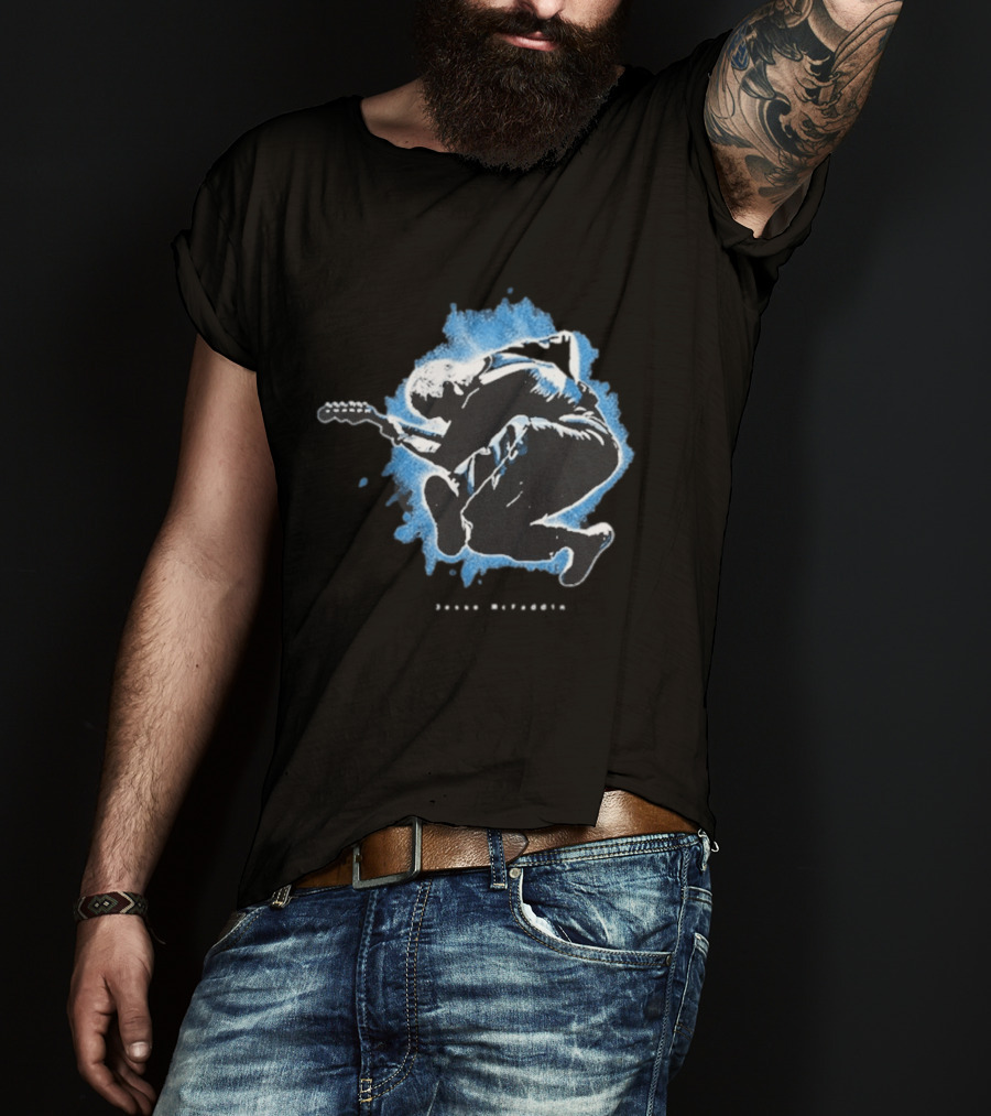 Jesse Mcfaddin Guitarist Blue Splash T-Shirt