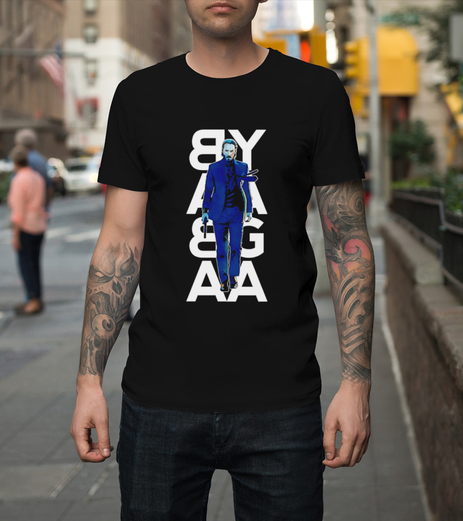 John Wick Baba Yaga Blue Suit Walking Gun T-Shirt