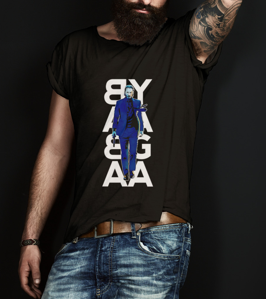 John Wick Baba Yaga Blue Suit Walking Gun T-Shirt