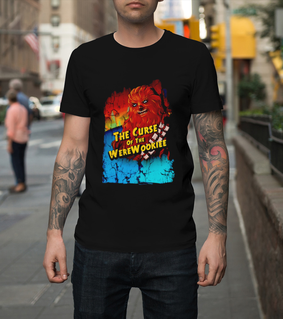 The Curse Of The WereWookiee Retro Horror Monster Mashup T-Shirt