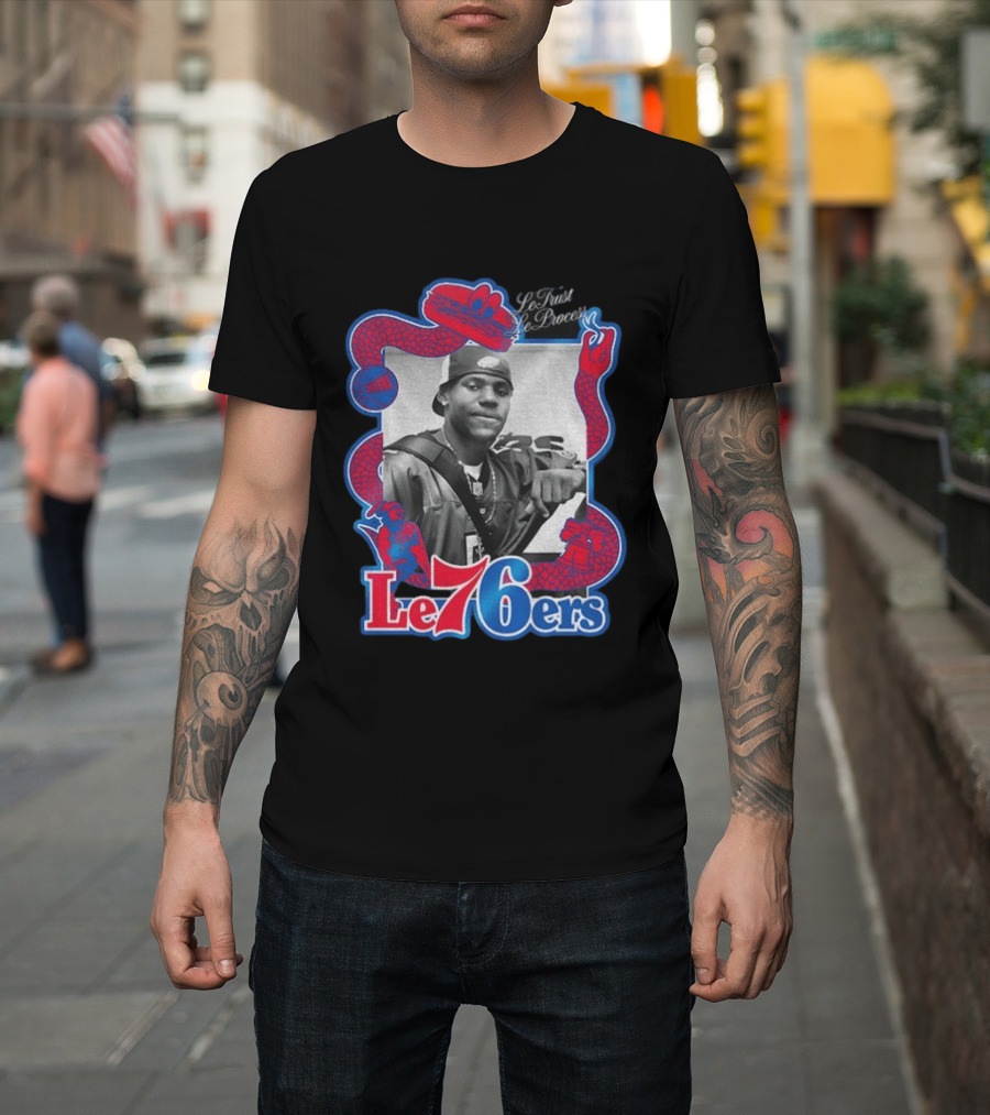 LeTrust LeProcess LeBron James Le76ers Snake Motif T-Shirt