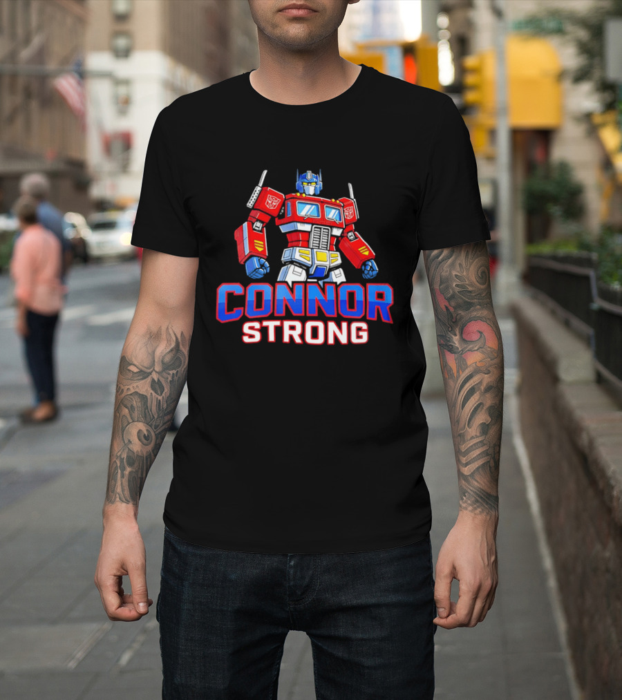 Connor Strong Transformers Optimus Prime Robot Cartoon T-Shirt