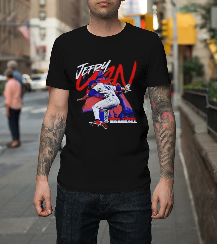 Jefry Yan New York Baseball Bootleg Pitcher Action Photo T-Shirt