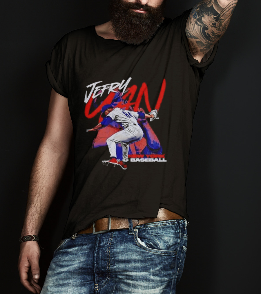 Jefry Yan New York Baseball Bootleg Pitcher Action Photo T-Shirt