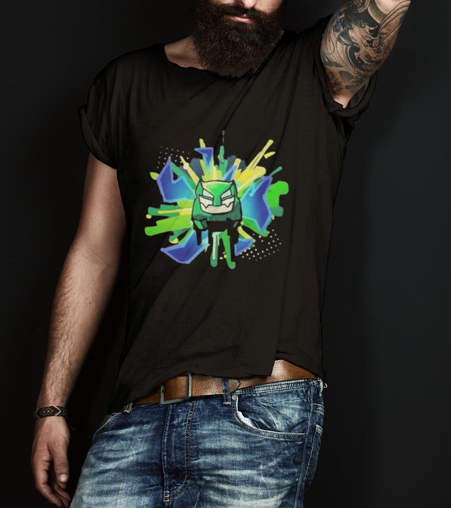 Vortrox Graffiti Green Blue Splash T-Shirt