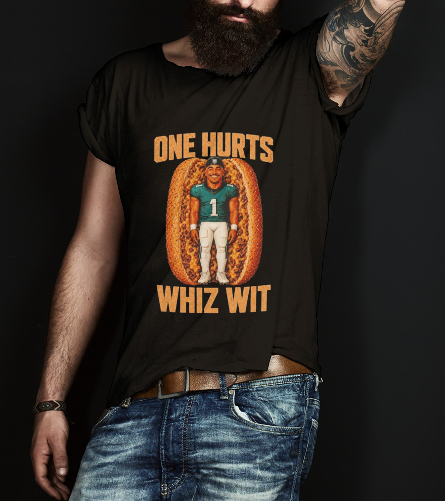 Philadelphia Eagles Jalen Hurts One Whiz Wit Cheesesteak Football Player T-Shirt