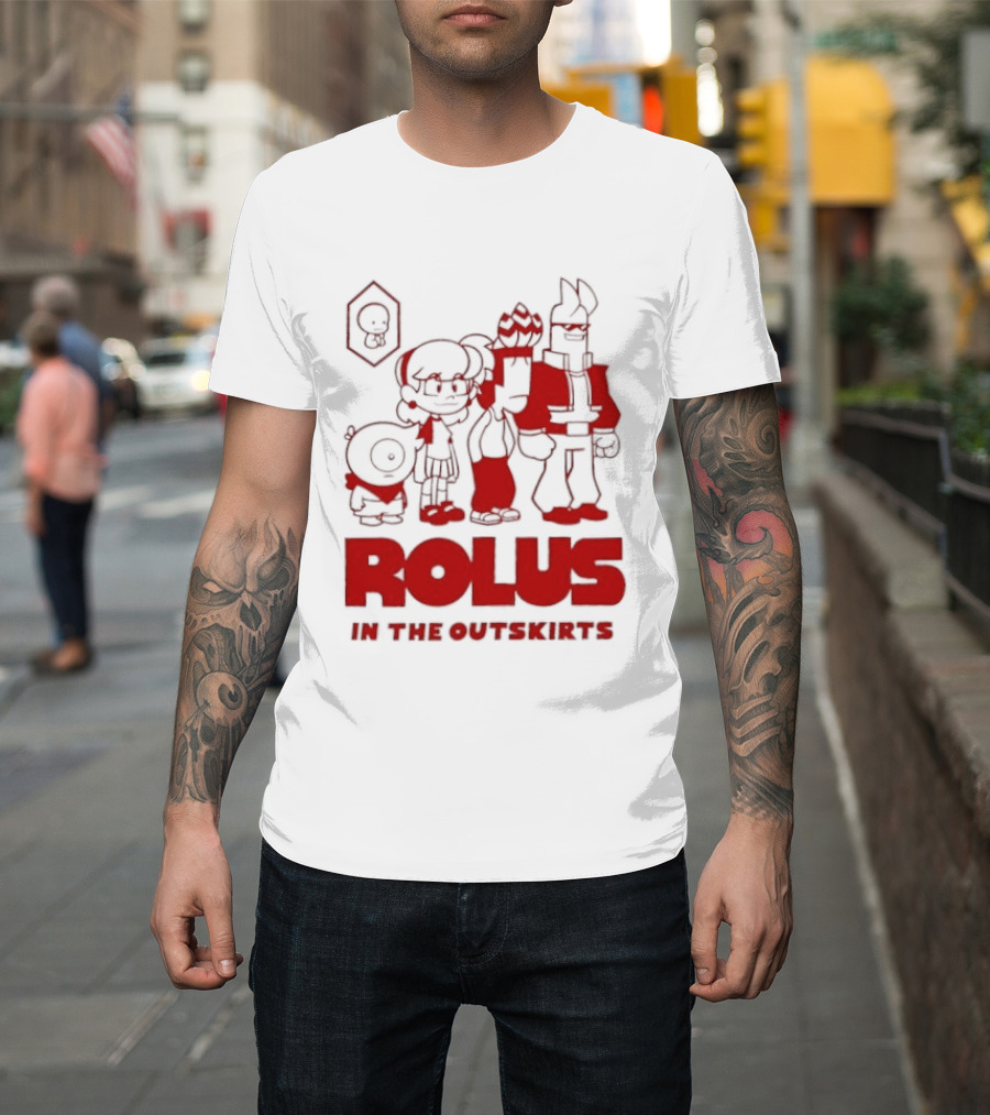 ROLUS In The Outskirts Cartoon Characters Lineup T-Shirt