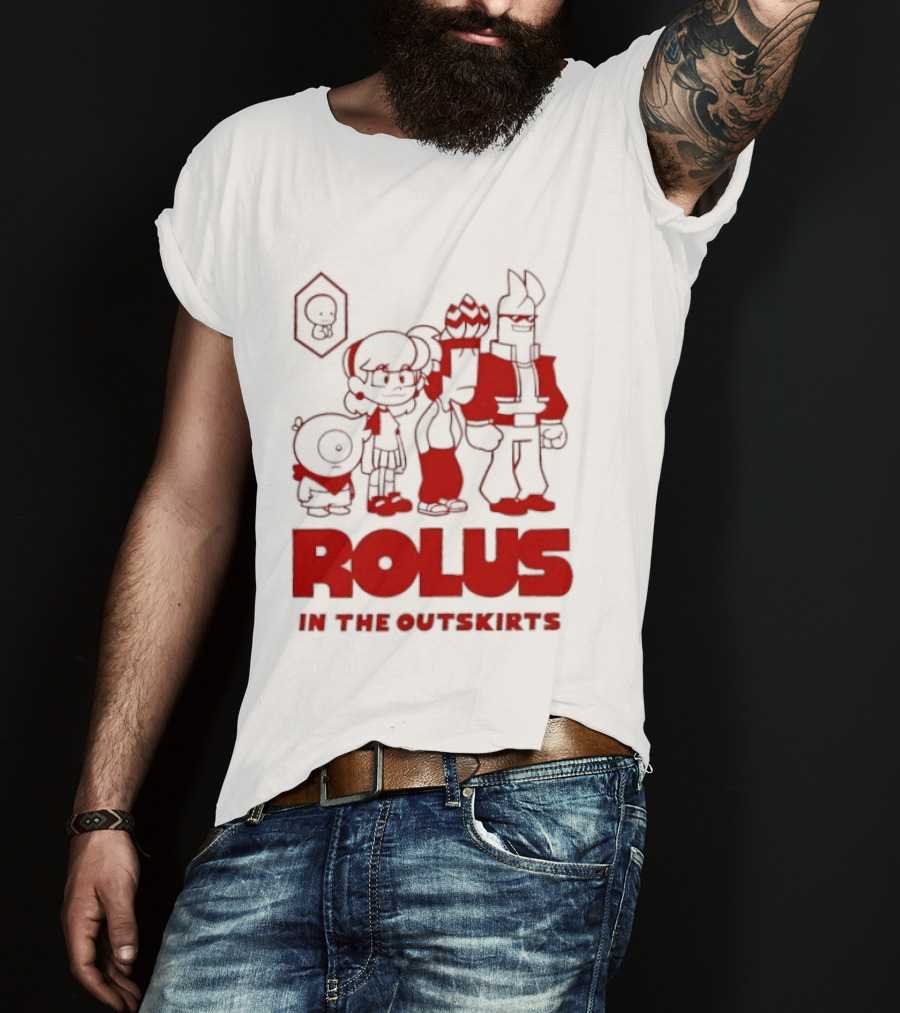 ROLUS In The Outskirts Cartoon Characters Lineup T-Shirt