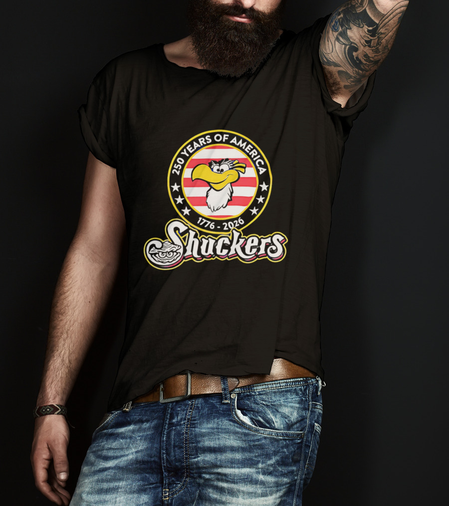 250 Years Of America 1776 2026 Shuckers With Clam And Stars T-Shirt