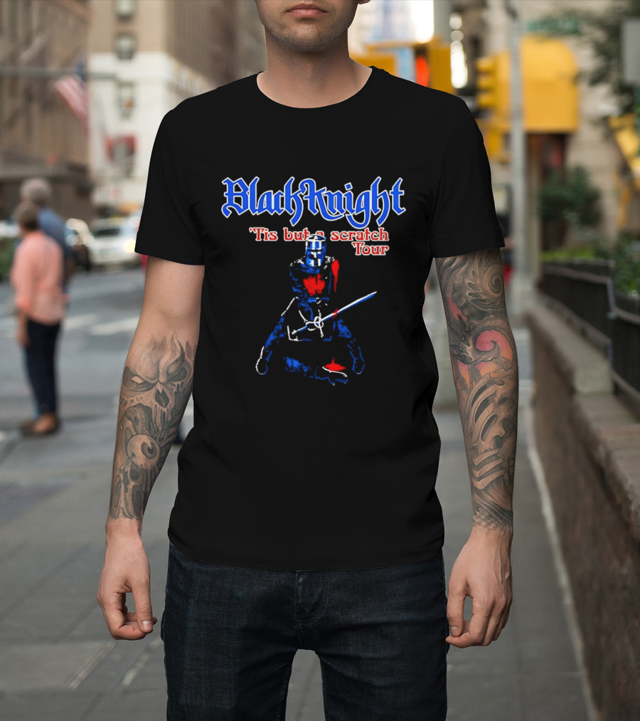 Black Knight Tis But A Scratch Tour Monty Python Comedy T-Shirt
