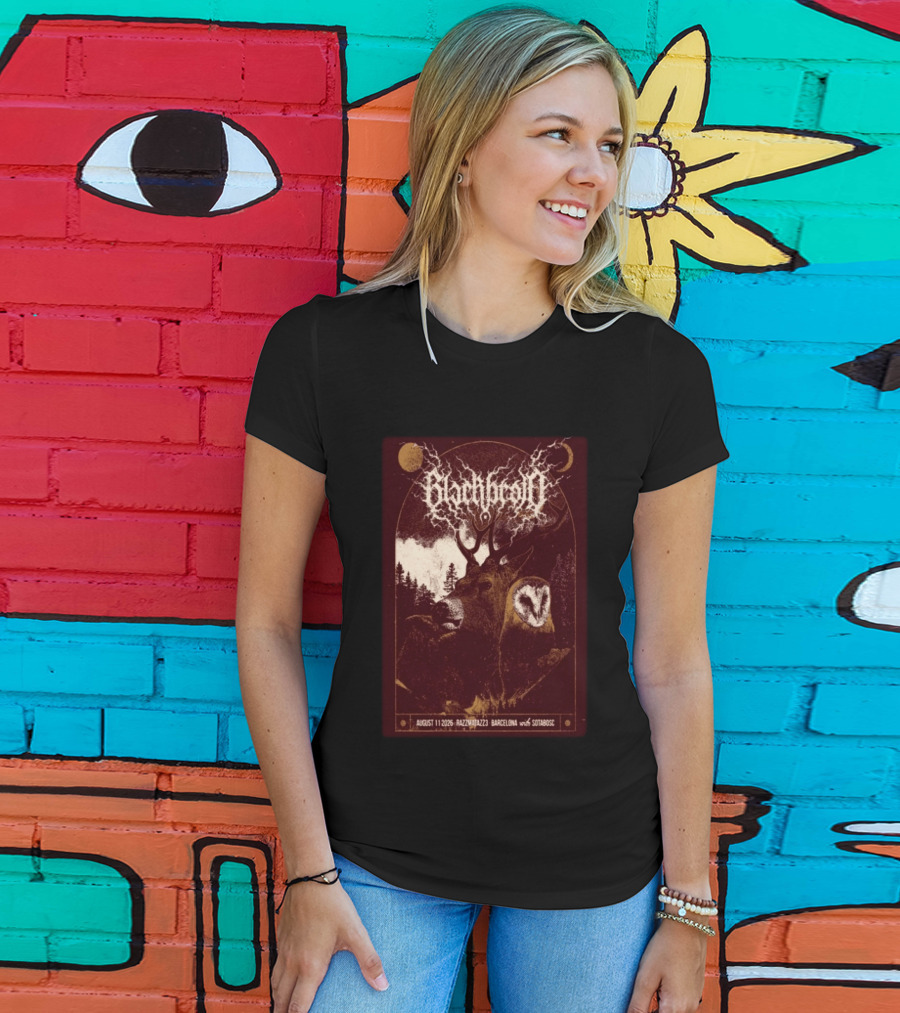 Blackbraid August 11 2026 Razzmatazz 3 Barcelona With Sotabosc Deer Owl Moon T-Shirt
