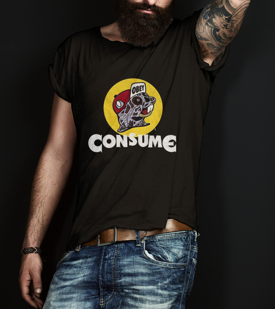 Buc Ee's Obey Consume Graphic With Freddy Krueger T-Shirt