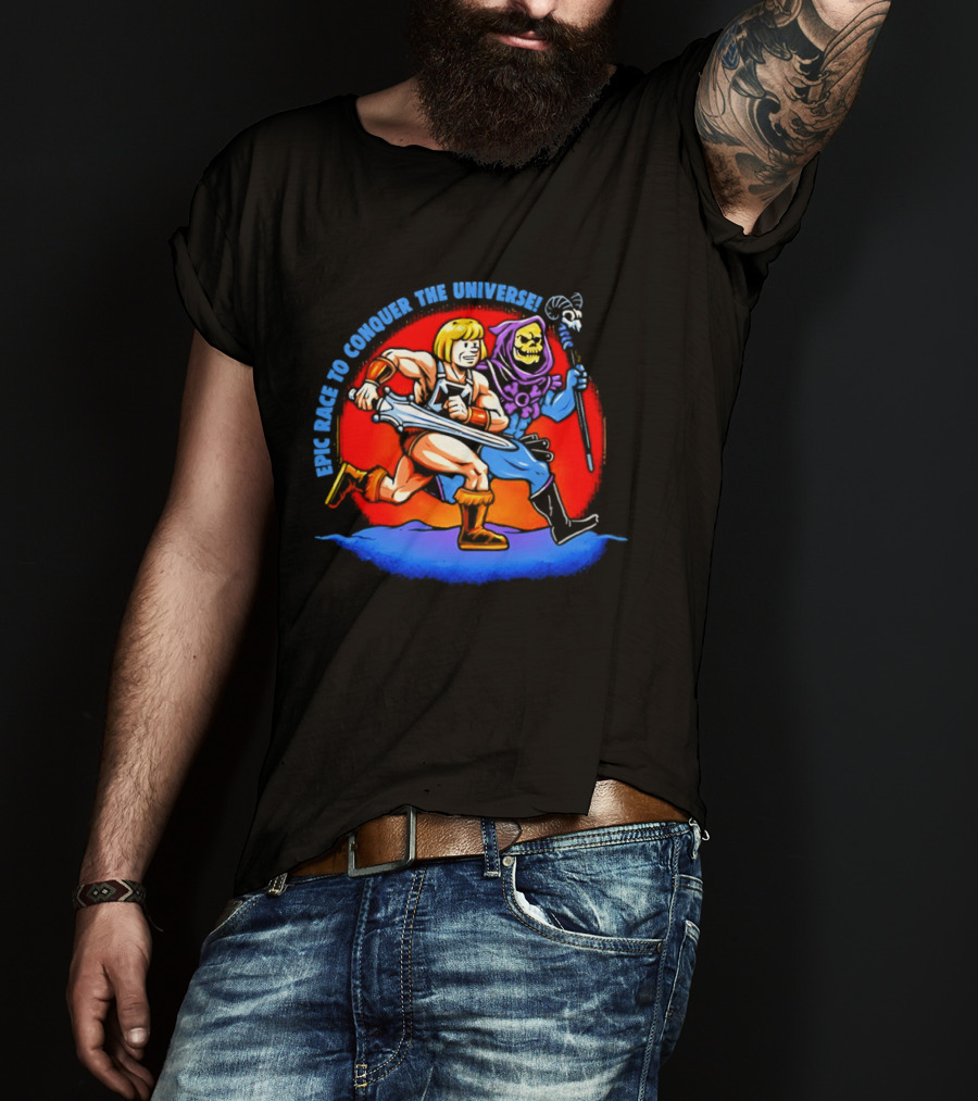 He Man And Skeletor Race To Conquer The Universe Masters Of The Universe T-Shirt