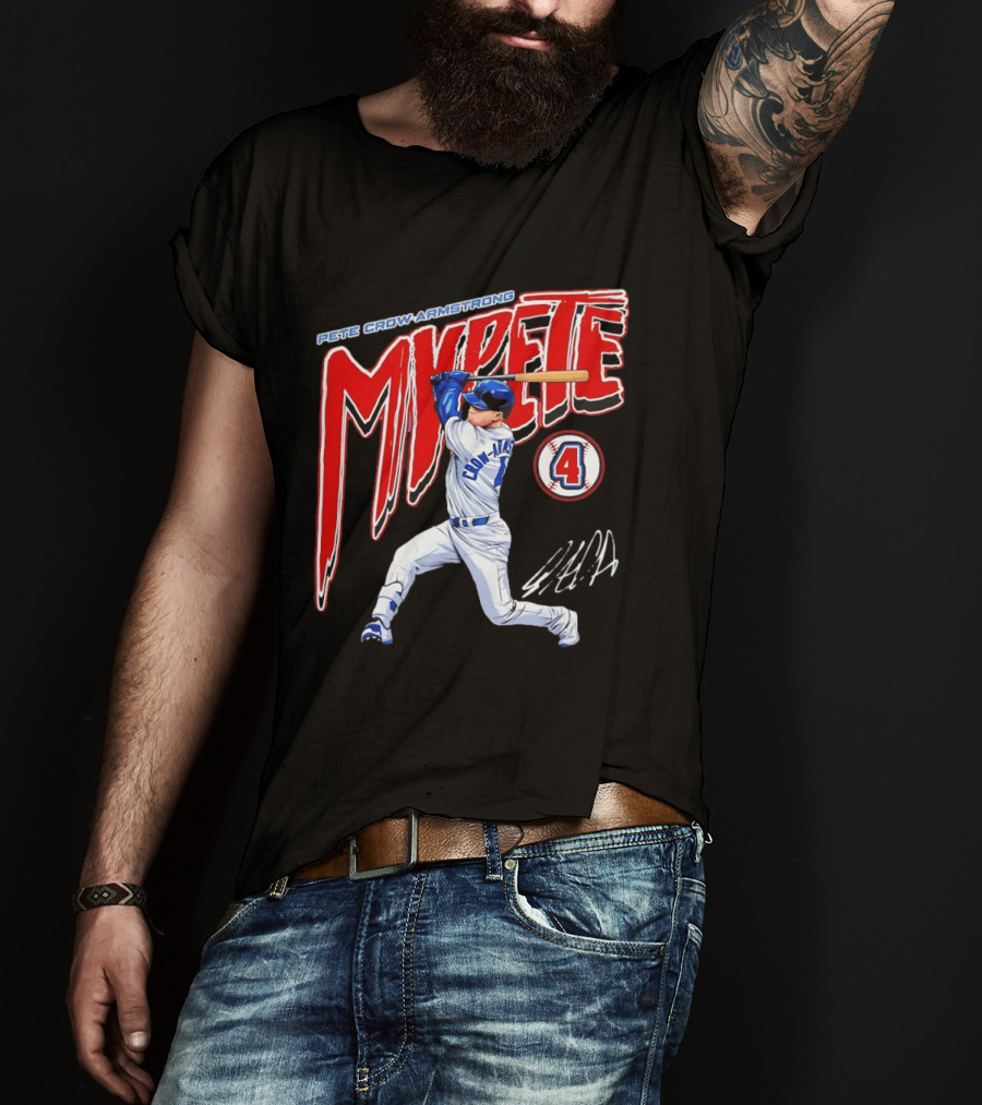 Pete Crow Armstrong MVPete Chicago Cubs Baseball Number 4 T-Shirt