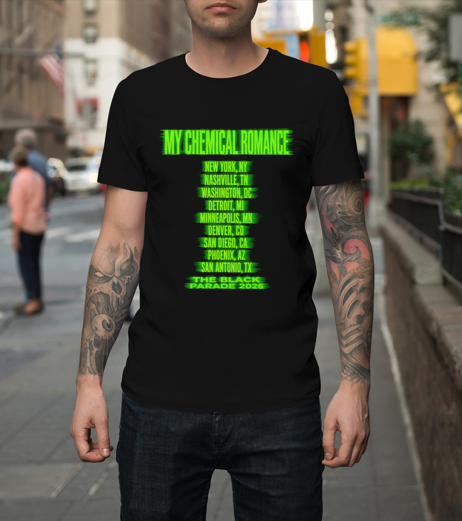 My Chemical Romance The Black Parade 2026 Nashville TN Tour Dates T-Shirt