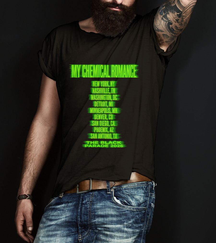 My Chemical Romance The Black Parade 2026 Nashville TN Tour Dates T-Shirt