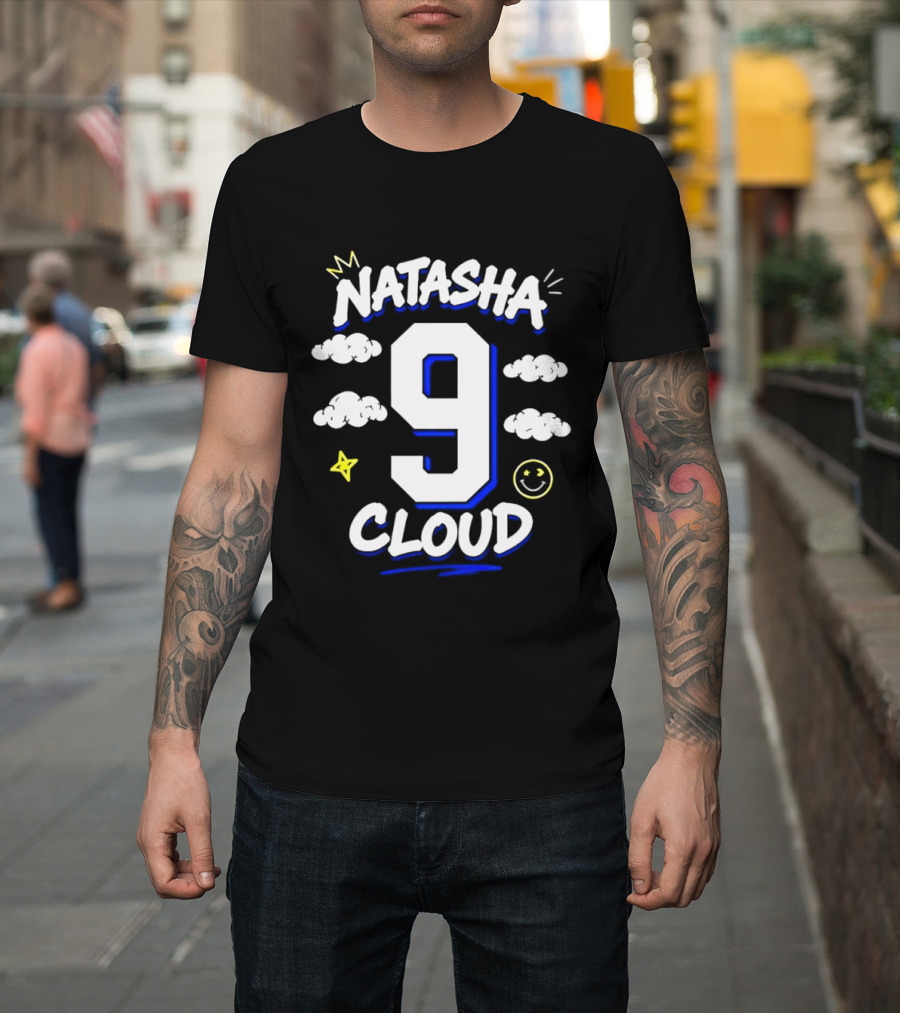 Natasha Cloud 9 Chicago Sky 2026 Clouds Stars Smiley T-Shirt