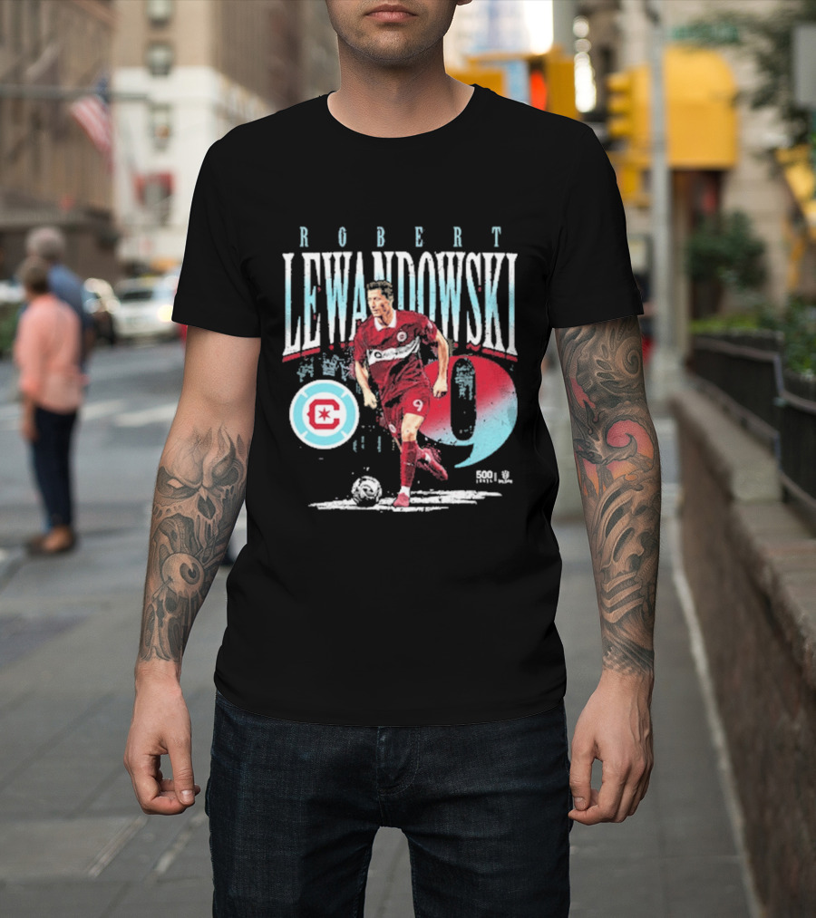 Robert Lewandowski Chicago Fire FC Number 9 Soccer Star T-Shirt