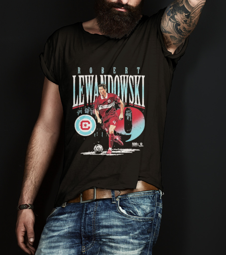 Robert Lewandowski Chicago Fire FC Number 9 Soccer Star T-Shirt
