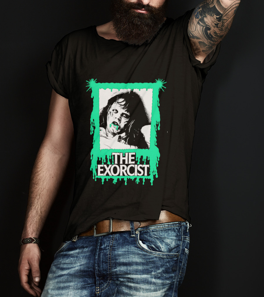The Exorcist Regan Macneil Neon Drip Horror T-Shirt