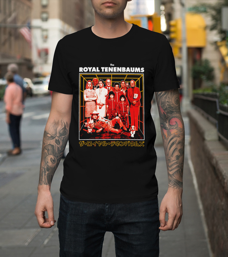 The Royal Tenenbaums Movie Cast Retro Japanese T-Shirt