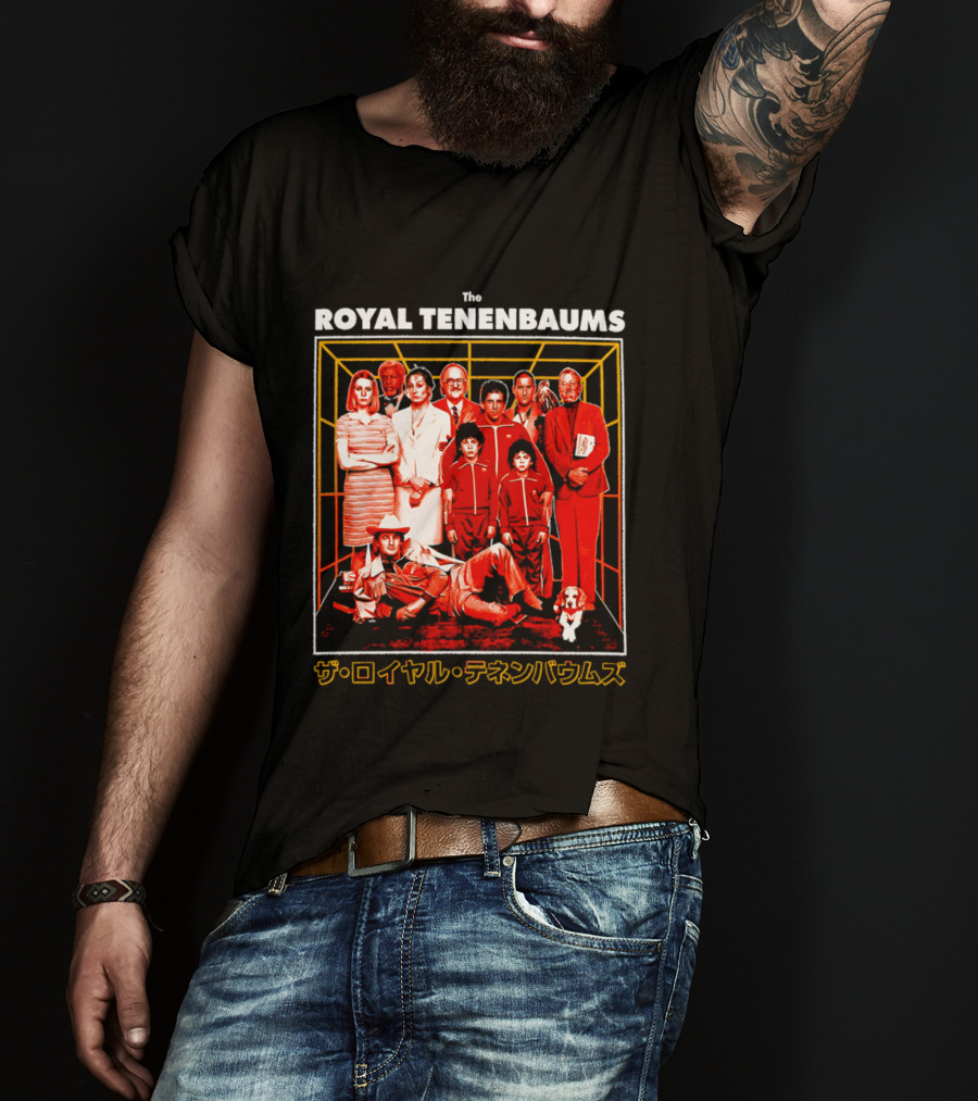 The Royal Tenenbaums Movie Cast Retro Japanese T-Shirt