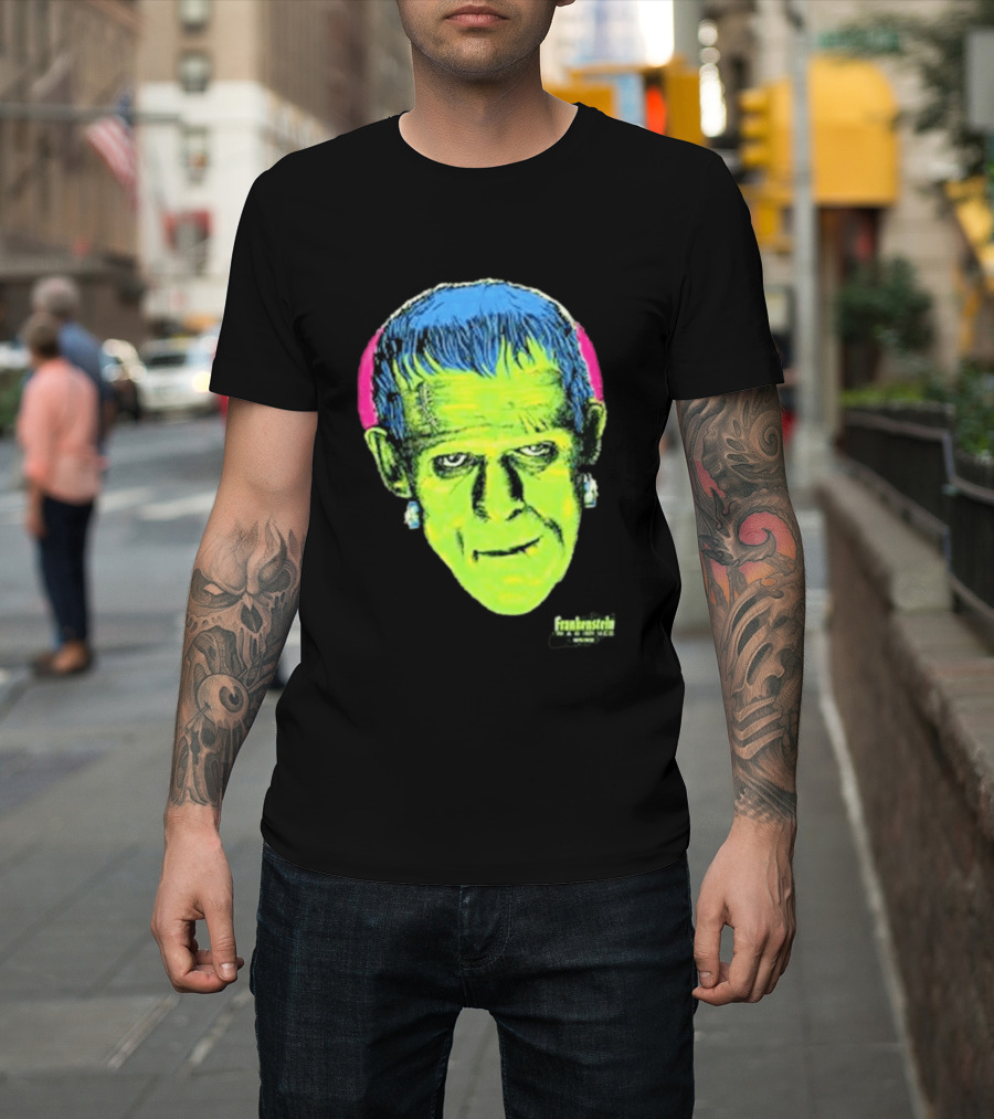 Frankenstein Universal Studios Monsters Head Travis Barker T-Shirt