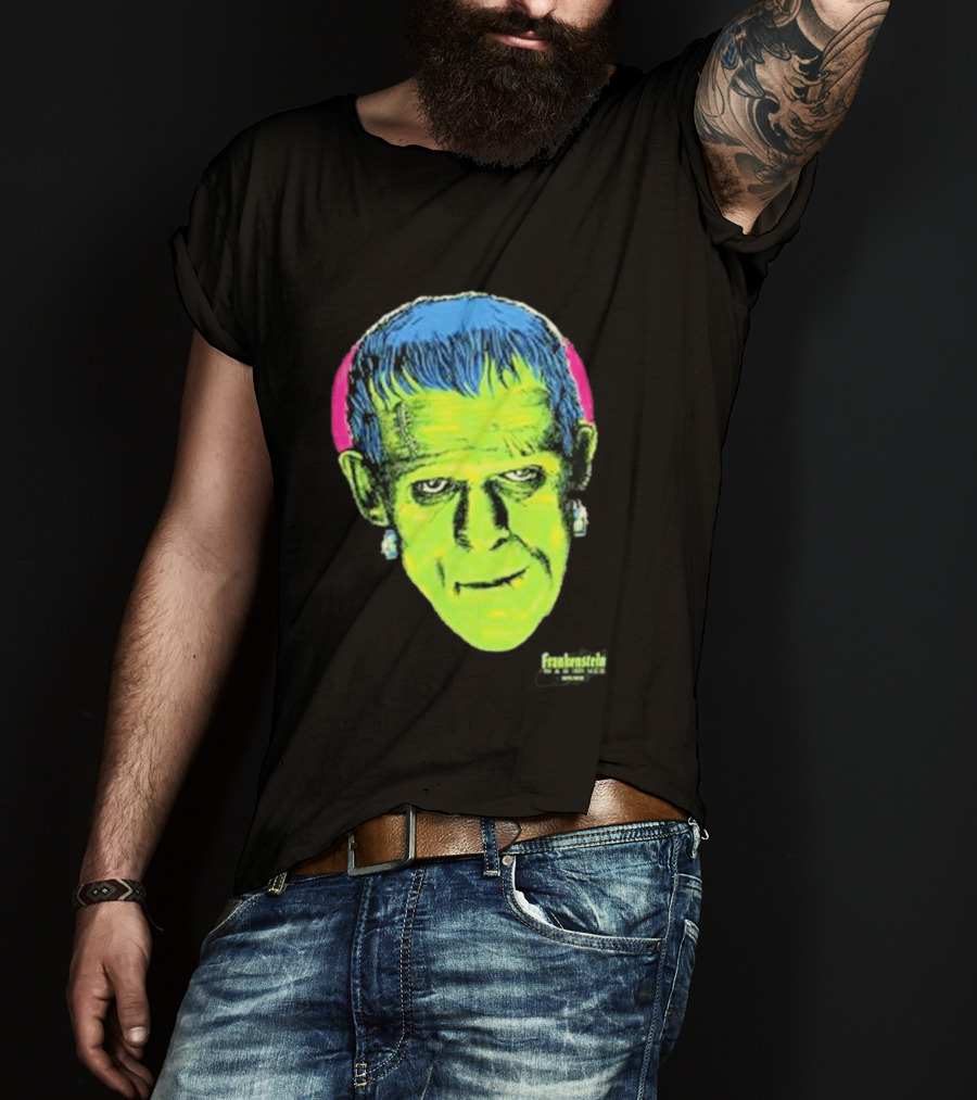 Frankenstein Universal Studios Monsters Head Travis Barker T-Shirt