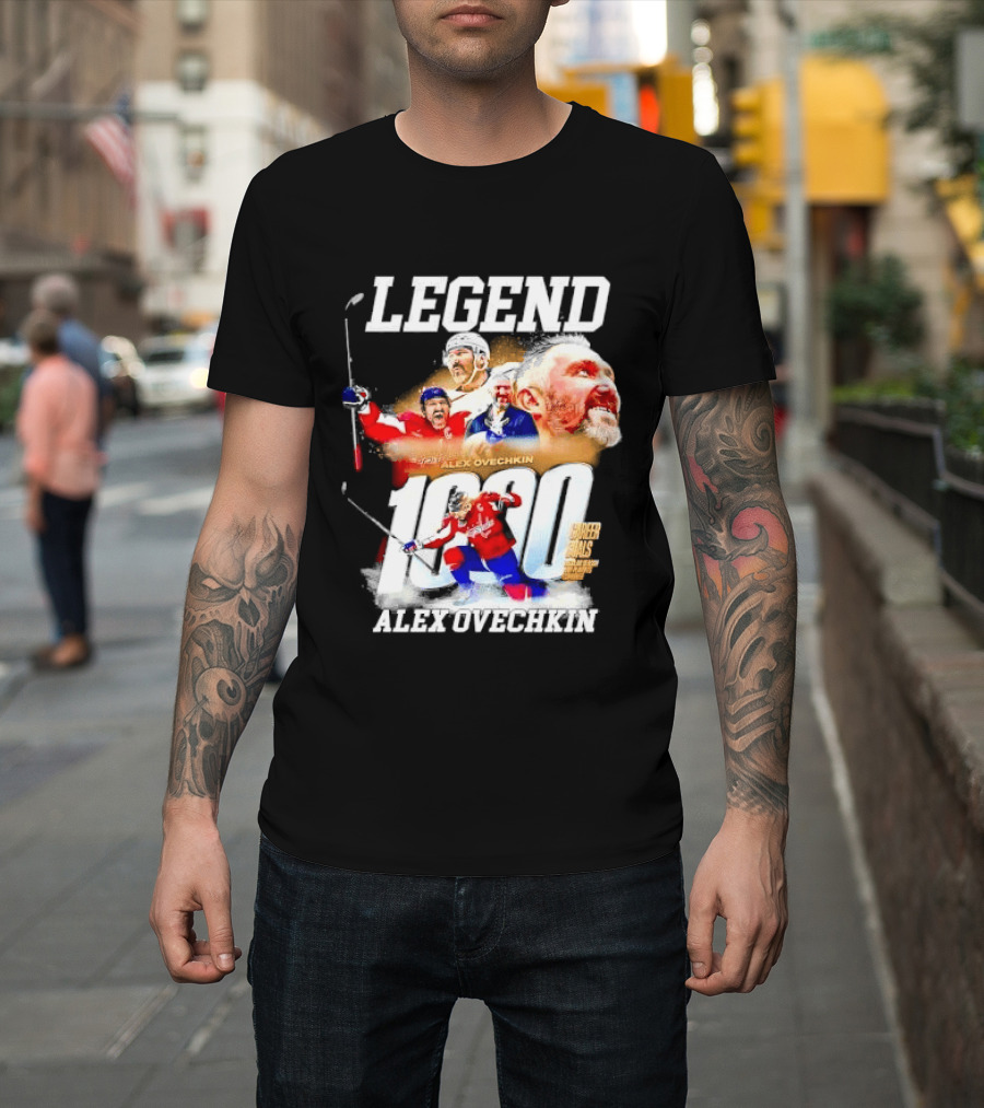 Legend Alex Ovechkin 1000 Career Goals Washington Capitals NHL Player T-Shirt