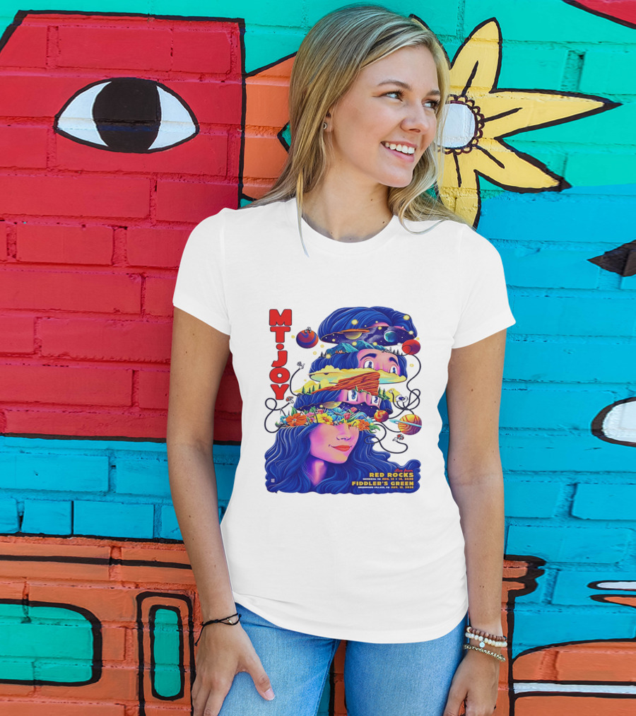 MT. Joy Red Rocks Fiddler's Green Aug 11 2026 Floral Space T-Shirt